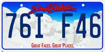 SD license plate 76IF46