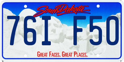 SD license plate 76IF50