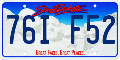 SD license plate 76IF52