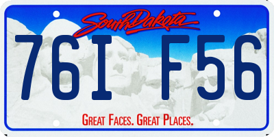 SD license plate 76IF56