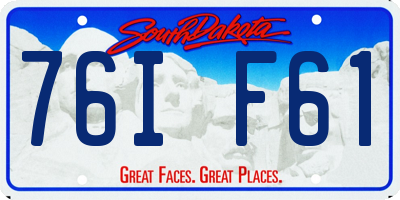SD license plate 76IF61