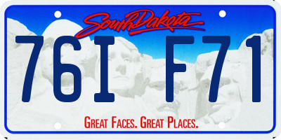 SD license plate 76IF71
