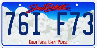 SD license plate 76IF73