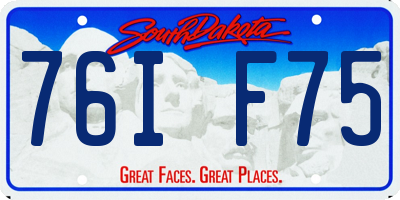 SD license plate 76IF75