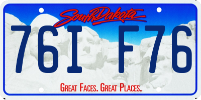 SD license plate 76IF76