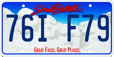 SD license plate 76IF79