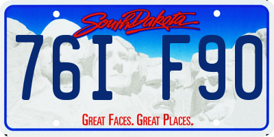 SD license plate 76IF90