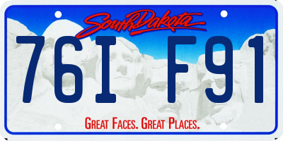 SD license plate 76IF91