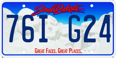 SD license plate 76IG24