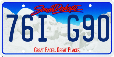 SD license plate 76IG90