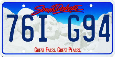 SD license plate 76IG94