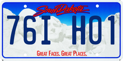 SD license plate 76IH01