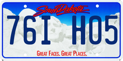 SD license plate 76IH05