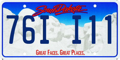 SD license plate 76II11