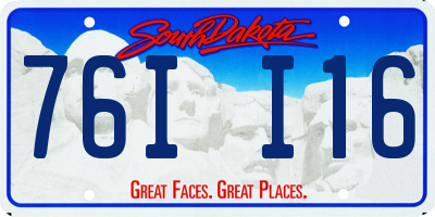 SD license plate 76II16