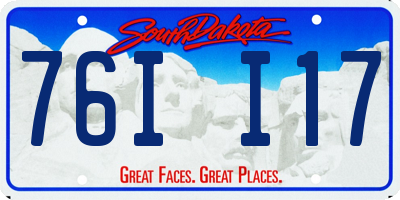 SD license plate 76II17