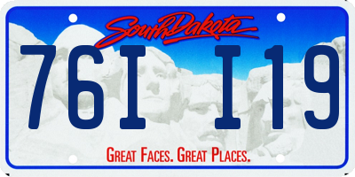 SD license plate 76II19
