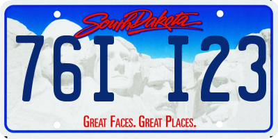 SD license plate 76II23