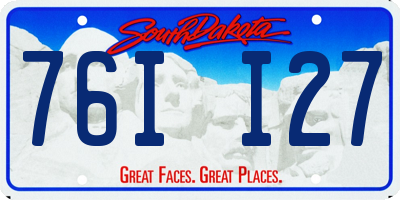 SD license plate 76II27