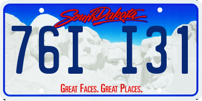SD license plate 76II31