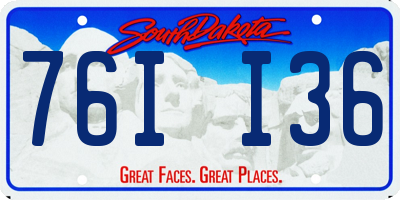 SD license plate 76II36