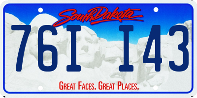 SD license plate 76II43