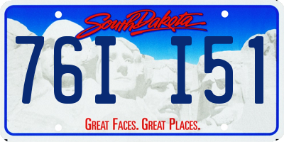 SD license plate 76II51