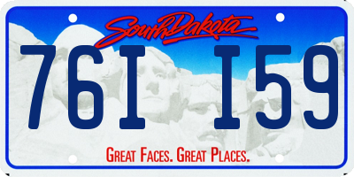 SD license plate 76II59