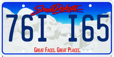 SD license plate 76II65