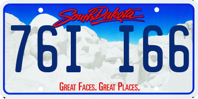 SD license plate 76II66