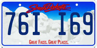 SD license plate 76II69