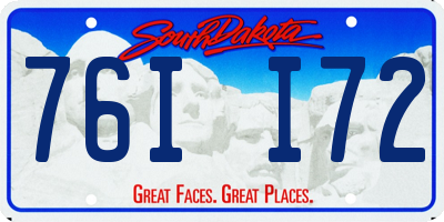SD license plate 76II72