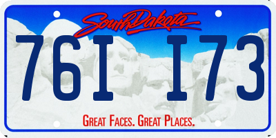 SD license plate 76II73