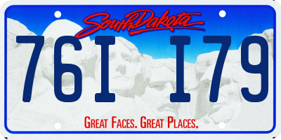 SD license plate 76II79