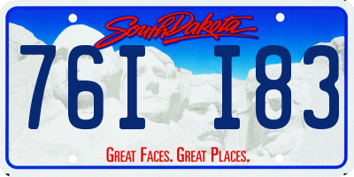 SD license plate 76II83