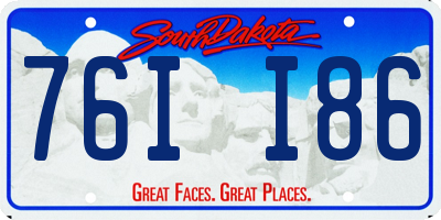 SD license plate 76II86