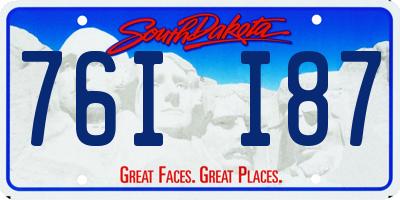 SD license plate 76II87