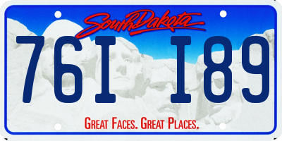 SD license plate 76II89