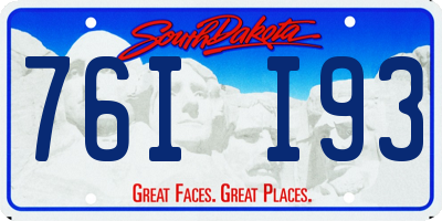 SD license plate 76II93