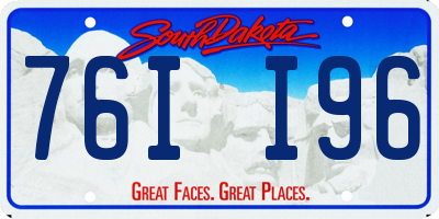 SD license plate 76II96