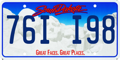 SD license plate 76II98