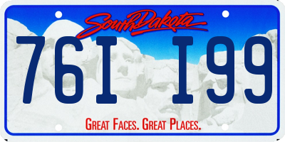 SD license plate 76II99
