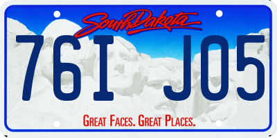 SD license plate 76IJ05