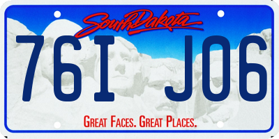 SD license plate 76IJ06