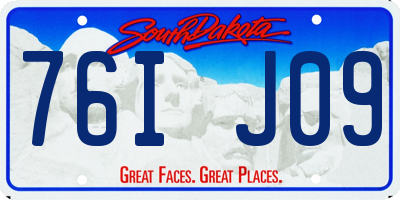 SD license plate 76IJ09