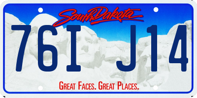 SD license plate 76IJ14