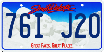 SD license plate 76IJ20