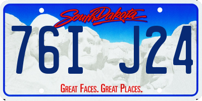 SD license plate 76IJ24