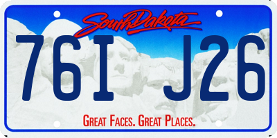 SD license plate 76IJ26