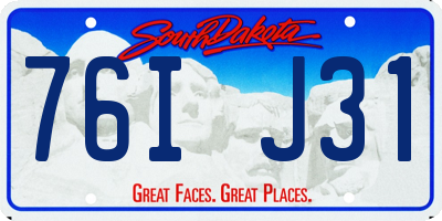 SD license plate 76IJ31
